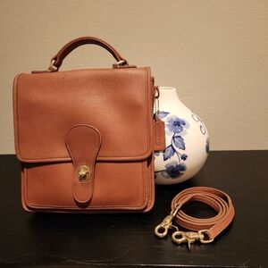 Vintage Coach Station Bag British Tan